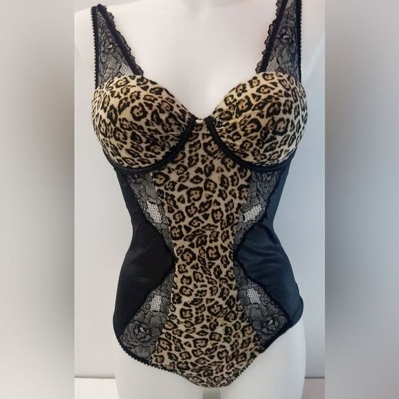 Jolidon Clandestine Body Animal Print Size 85B 38B NWT - Picture 1 of 10